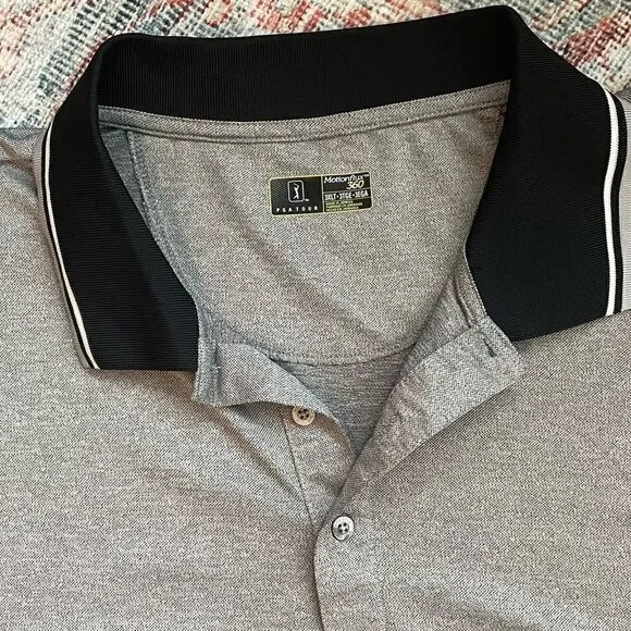 PGA TOUR Big & Tall Athletic Fit Short Sleeve Motionflux 360 Gray Polo Shirt *** - Picture 6 of 10